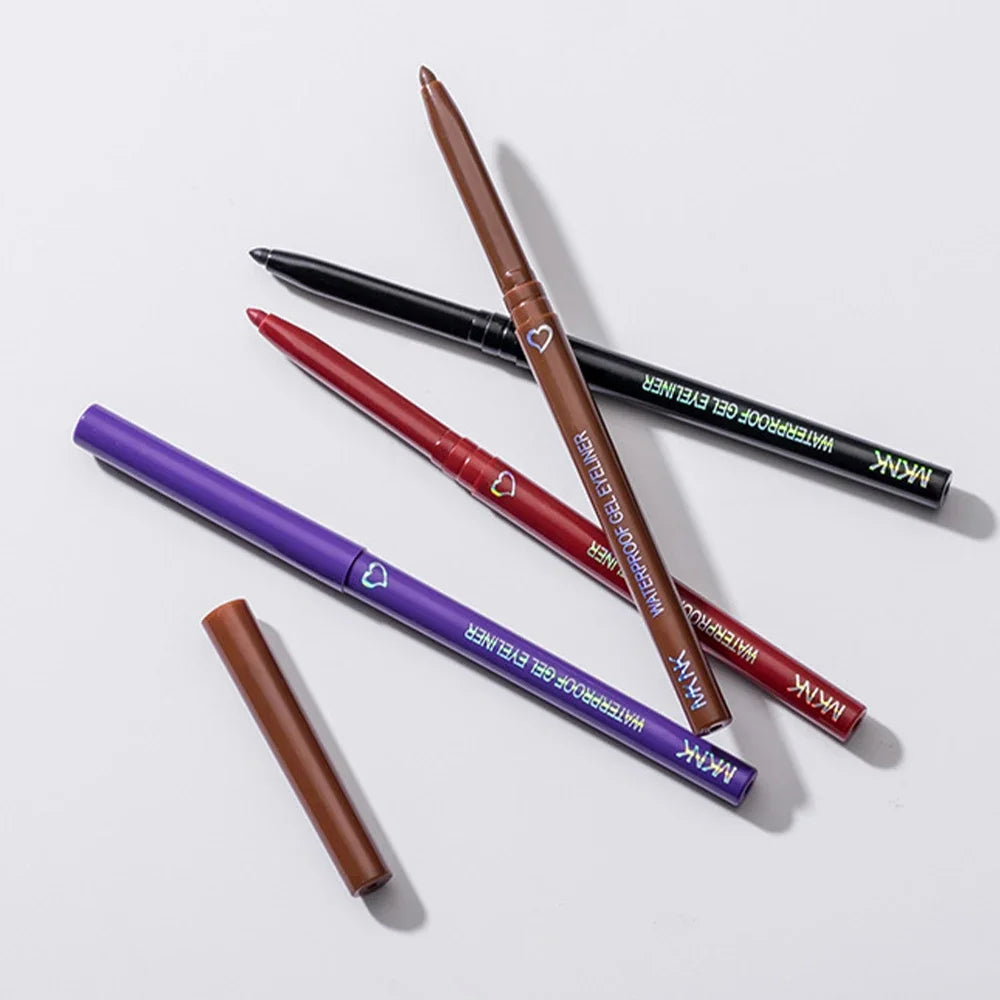 Waterproof Eyeliner Pen White Black Brown Long Lasting Quick-drying Pencil Not Blooming Liquid Eyeliner Gel Eyes Makeup Cosmetic