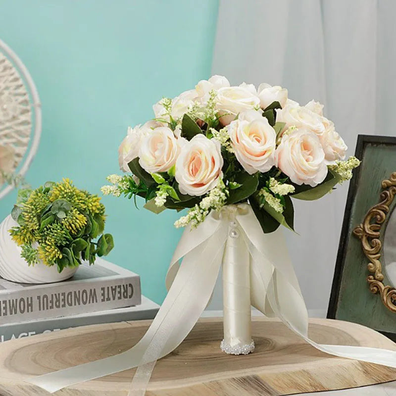 Wedding Romantic Bouquet Love Crystal pendant Hand Bouquet Bride for Wedding Decoration Valentine's Day Confession Party Church