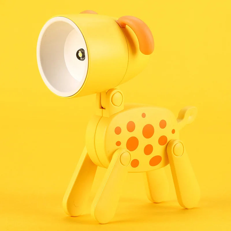 Mini LED Night Light Cute Cartoon Desk Lamp Puppy Deer Desktop Ornament Bedroom Table Lights Children Holiday Gifts