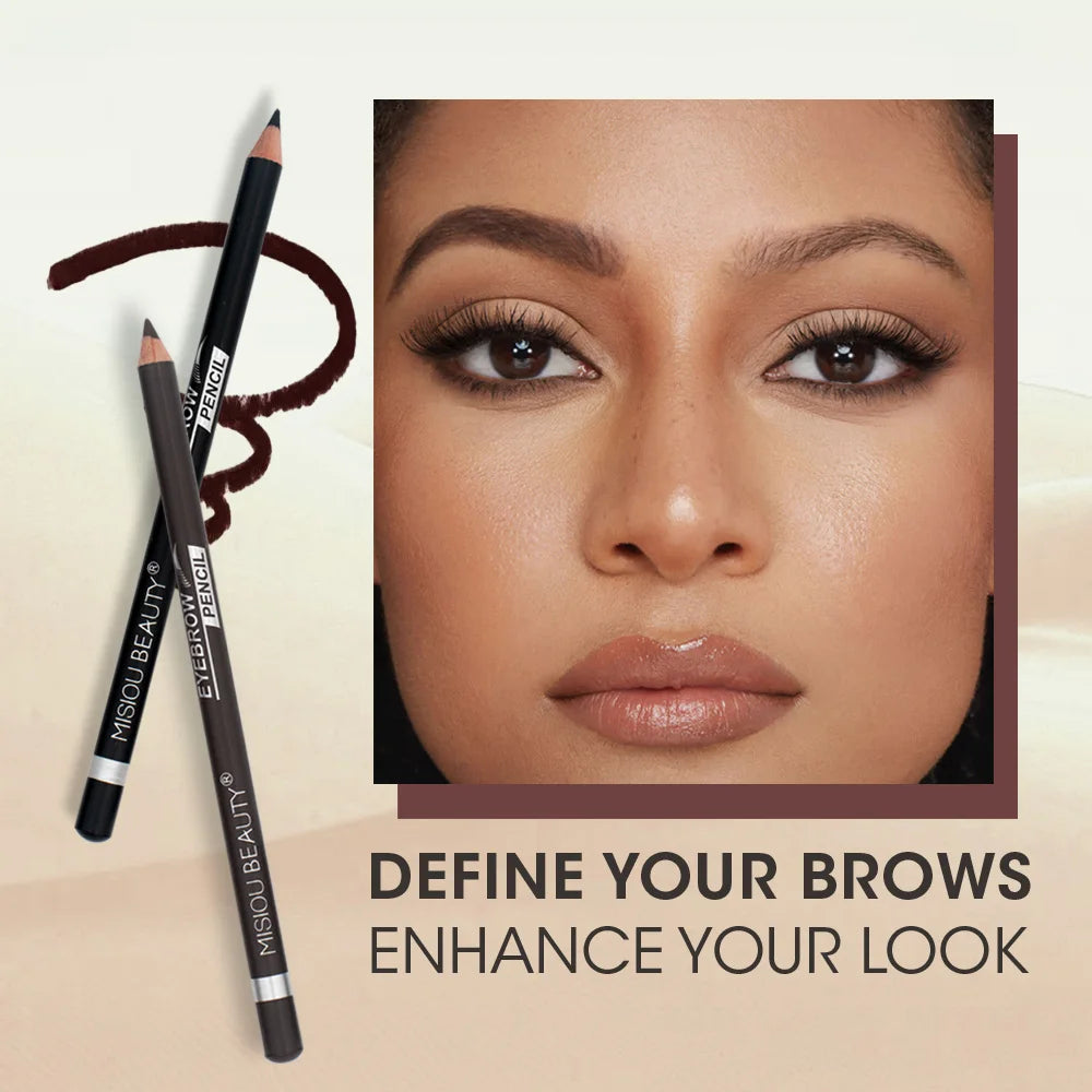 2 Colors Long Lasting Eyebrow PencilWaterproof and SweatproofNot easily smudgedWild EyebrowWooden Hard Core Eyebrow Pencil