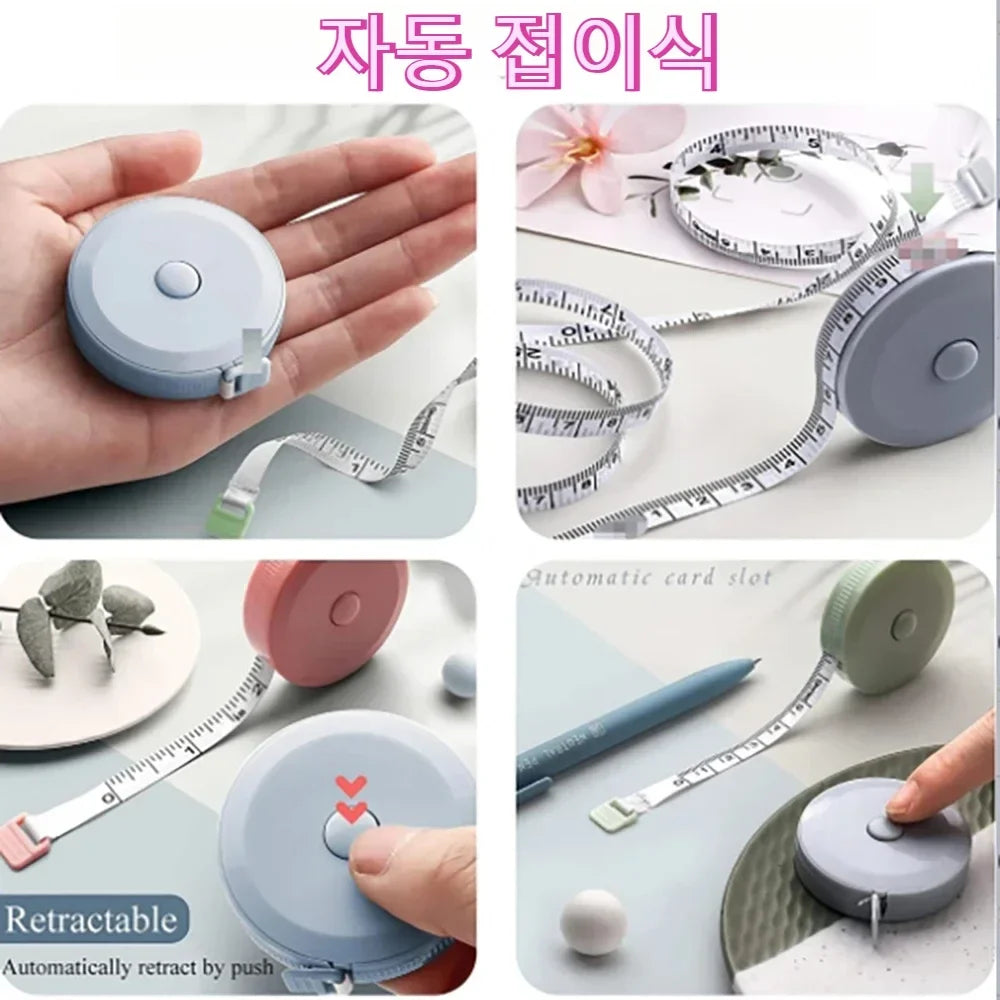 Double Scale Ruler Plastic Roll Tape Mini Tape Measure Accurate Measurement for Weight Loss Body Measurement Sewing Tailor Craft