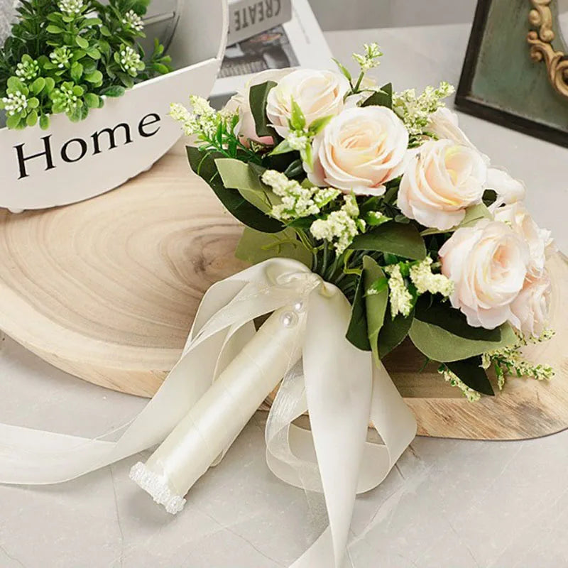 Wedding Romantic Bouquet Love Crystal pendant Hand Bouquet Bride for Wedding Decoration Valentine's Day Confession Party Church