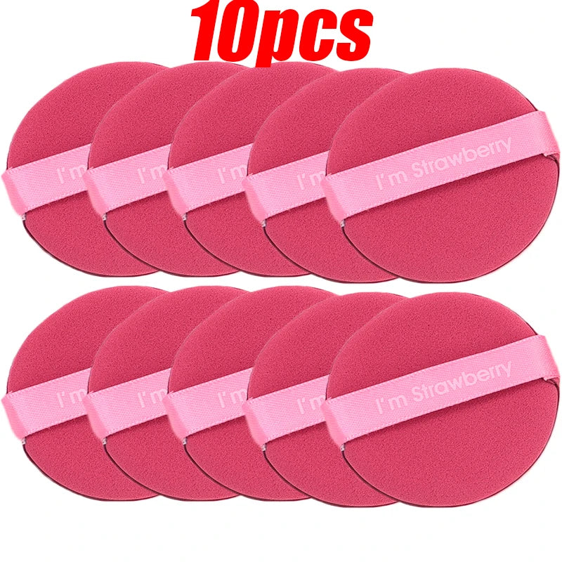 20pcs Strawberry Cosmetic Sponge Puff Double Side Soft Beauty Makeup Air Cushion Puffs Dry and Wet Use BB Cream Cosmetics Tools