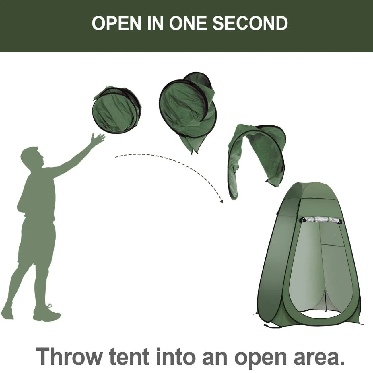 Outdoor bathing tent, portable camping toilet tent, changing tent, shower tent, dressing shelter, fishing tent, thermal tent