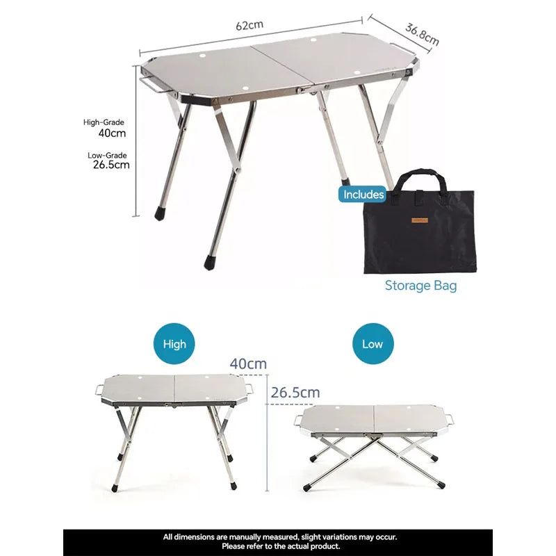 Outdoor Folding Stainless Steel Table Heat And Scratch Resistan-4