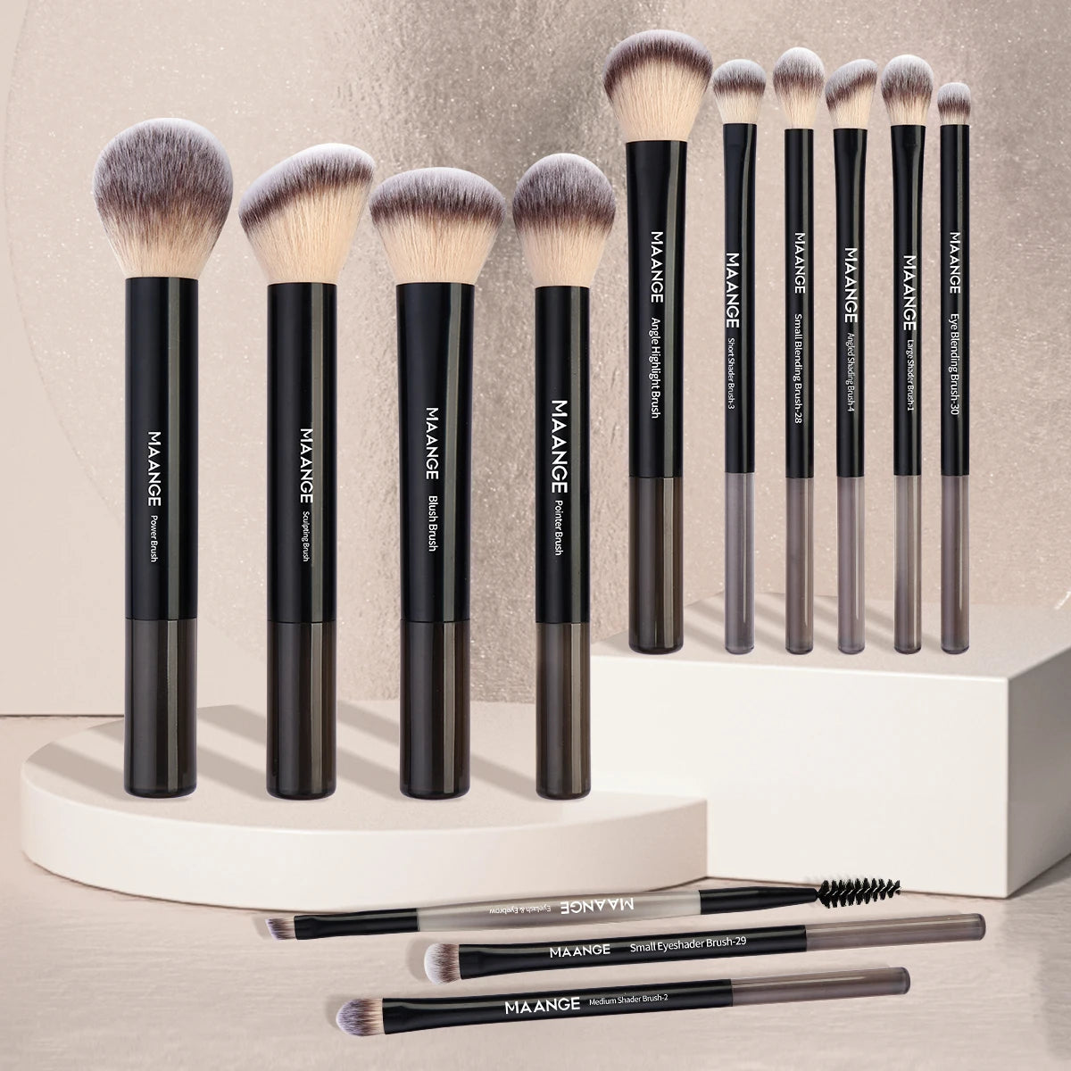 MAANGE 13PCS Makeup Brush Set Foundation Concealer Powder Eyeshadow Blush Brush Kabuki Blending Cosmetic Beauty Tool for Face