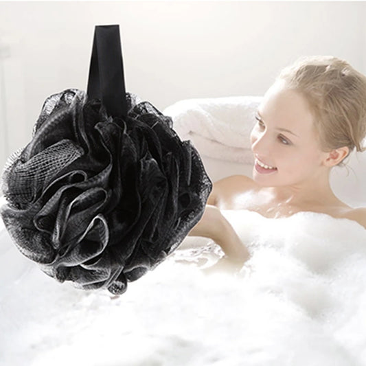 Bamboo Charcoal Bath Ball Black Shower Loofah Sponge Mesh Pouf Body Scrubber Exfoliating Cleansing Soothen Skin Tool Au11 21
