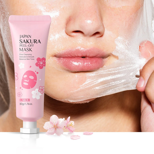 1/2count Japan Sakura Peel-Off Mask 50g Deep Cleansing Cosmetic Residues, Balance Skin Tone, Hydrate & Delicate Skin