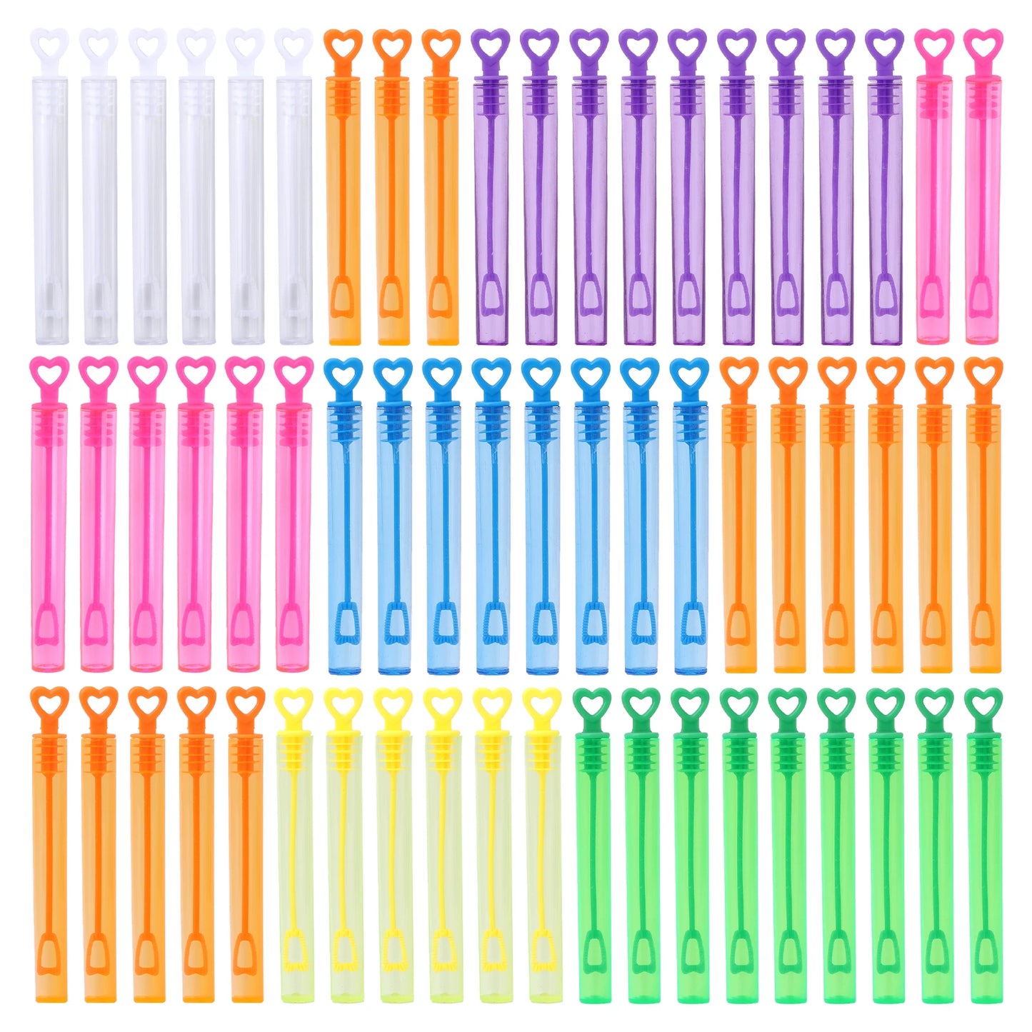 10-100pcs Colorful Bubble Soap Bottle Heart Wand Empty Tube Kids Birthday Party Favors Pinata Filler Toy Wedding Gifts for Guest