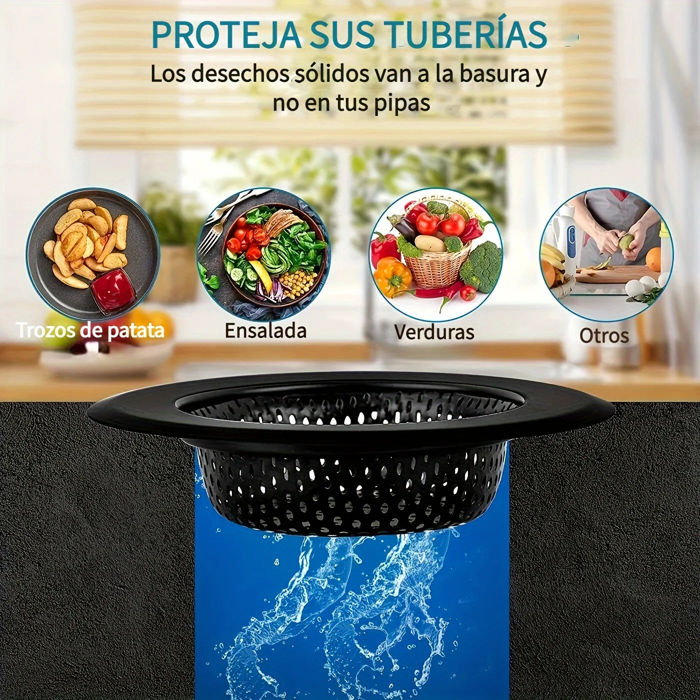 2Pcs Kitchen Sink Filter Stainless Steel Mesh Sink Strainer