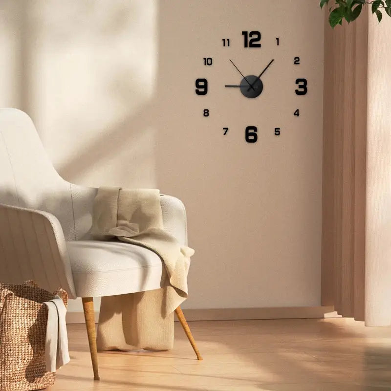 Creative Frameless DIY Wall Clock Wall Decal Home Silent Clock Living Room Office-1