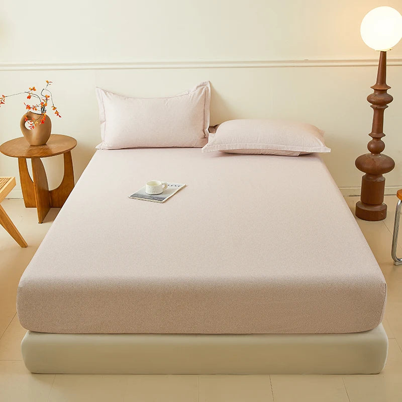 100% Cotton Bedsheet Floral Style Bed Cover High Quality Fitted Sheets Skin-friendly Bed Linen (Pillowcase Need Order)