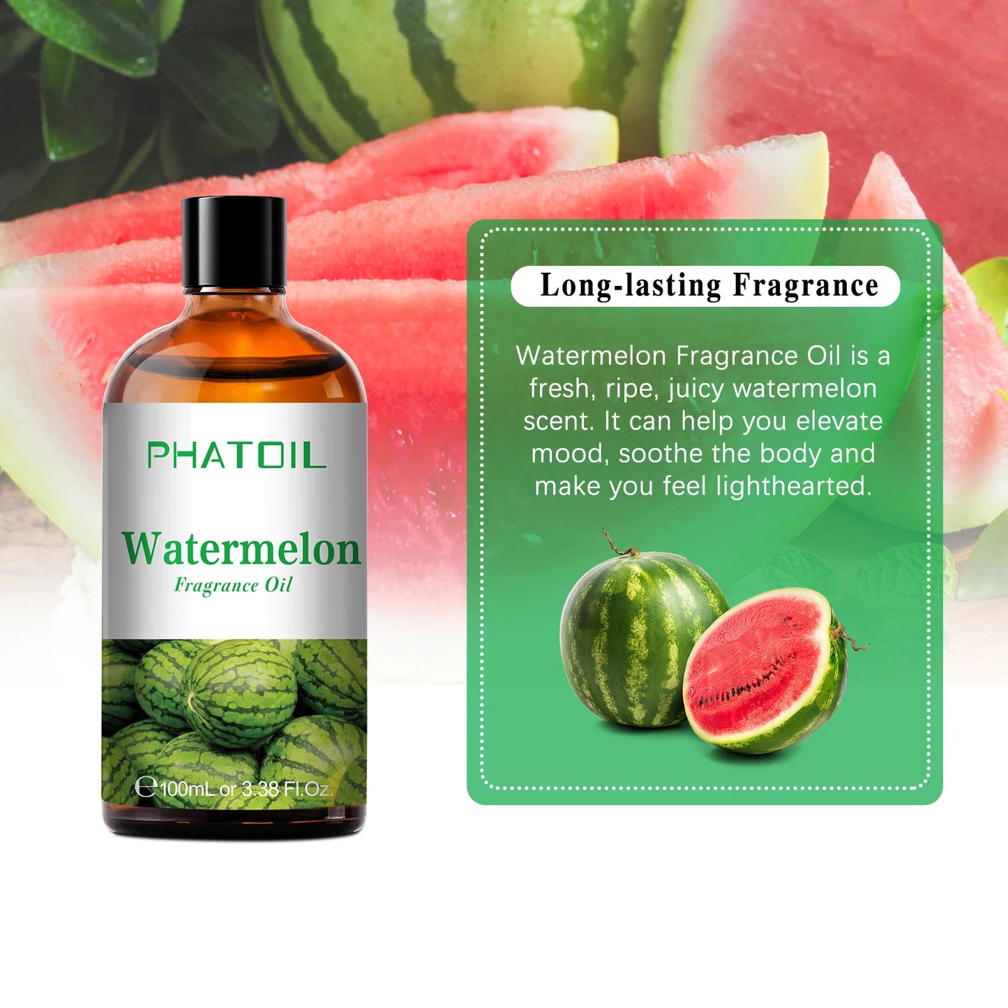 PHATOIL 100ml Aromatherapy Fragrance Oil Coconut & Vanilla Strawberry Cherry Lemon 1/2/3pcs Aroma Oil For Diffuser Candle Making