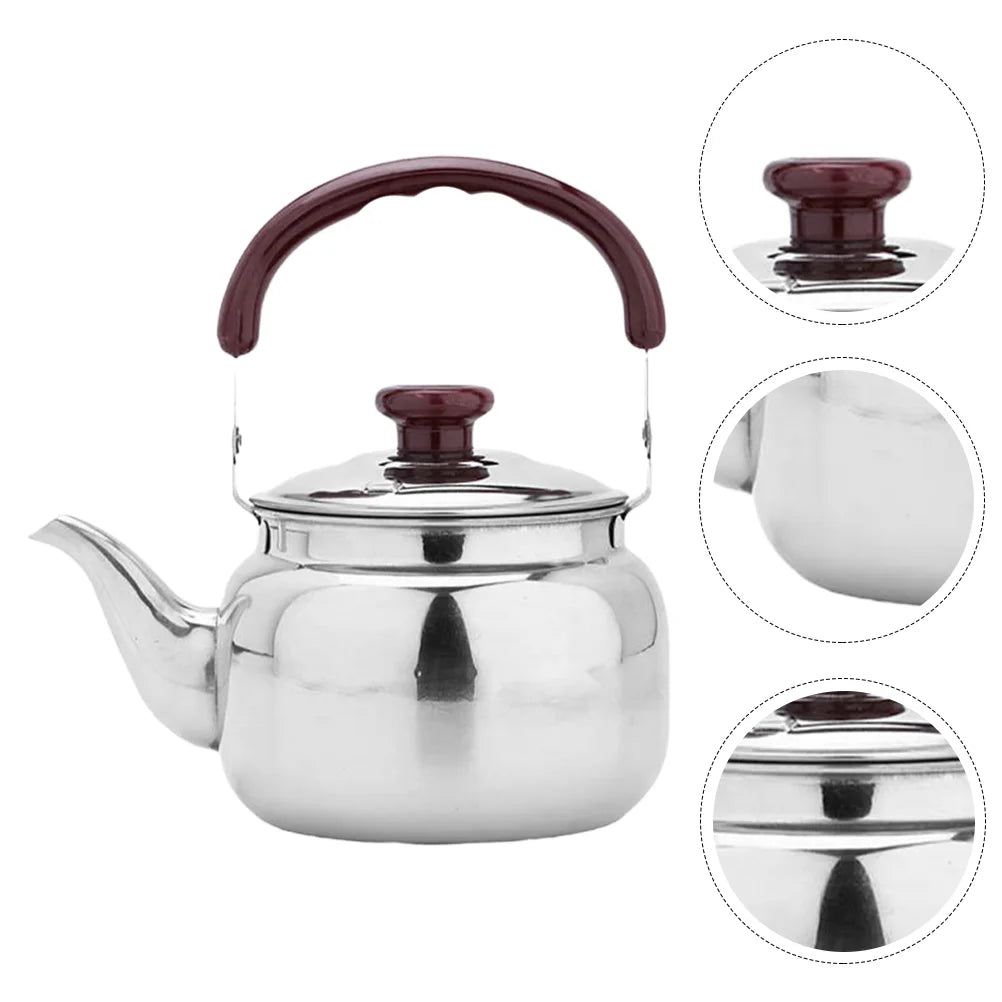 05L 1L Stainless Steel Tea Kettle Boiling Kettle Camping Coffee Pot Water Heater Teapot Kitchen Electric Kettle Thermal Pitcher