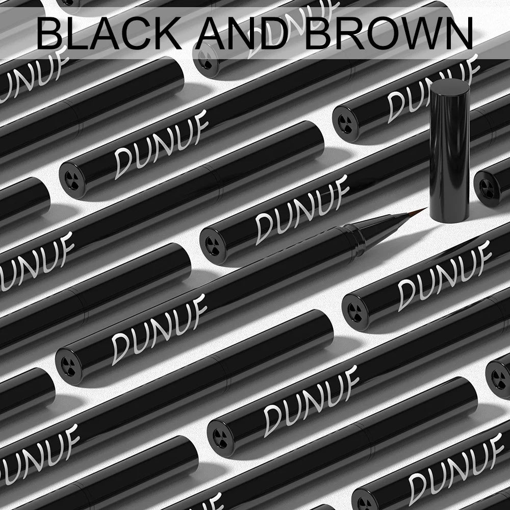 2 Colors Lasting Liquid Eyebrow Pencil Ultra-fine Waterproof Sweatproof Fast Drying Liquid Eyebrow Eyeliner Pen Makeup Cosmetics