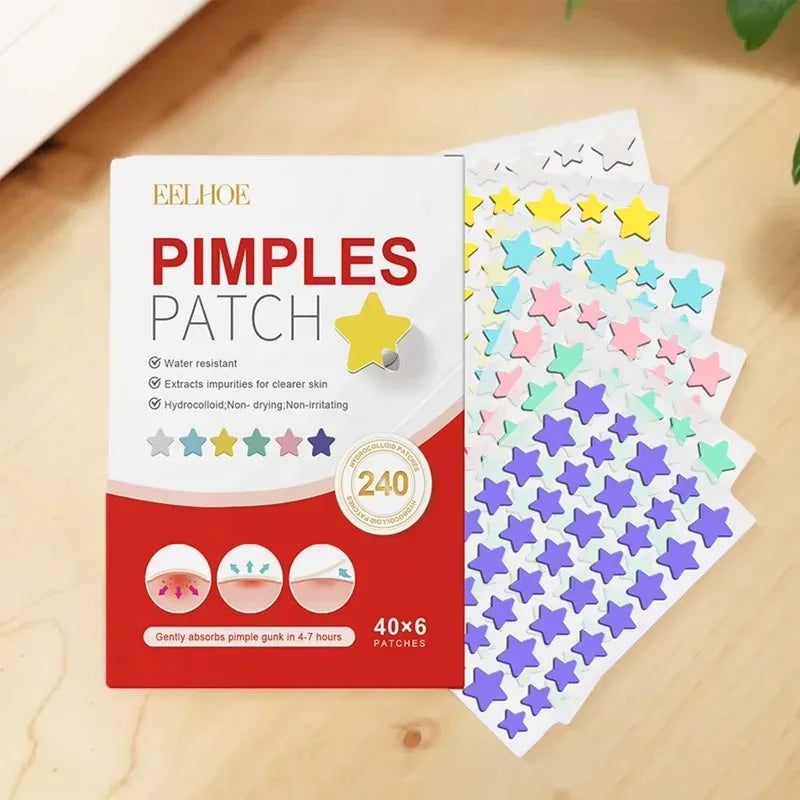 240pcs Star Acne Patches Invisible Pimple Cover for Face Oil Control Spot Treatment