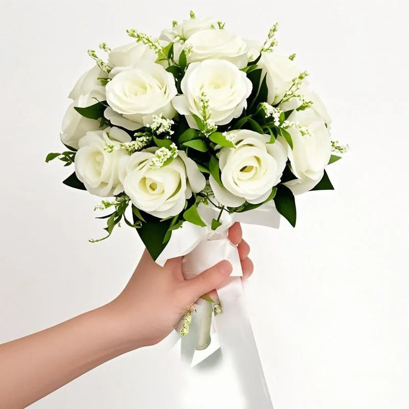 Wedding Romantic Bouquet Love Crystal pendant Hand Bouquet Bride for Wedding Decoration Valentine's Day Confession Party Church