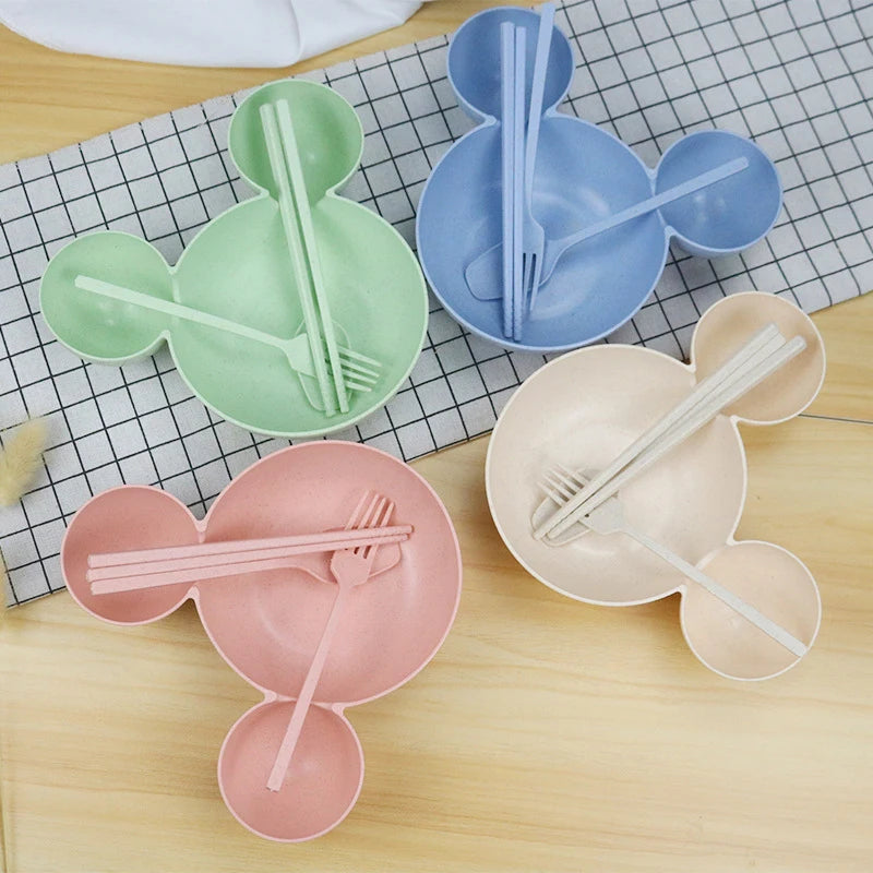 16pcs/set tableware eco friendly degradable plates cup dinner set wheat straw kitchen