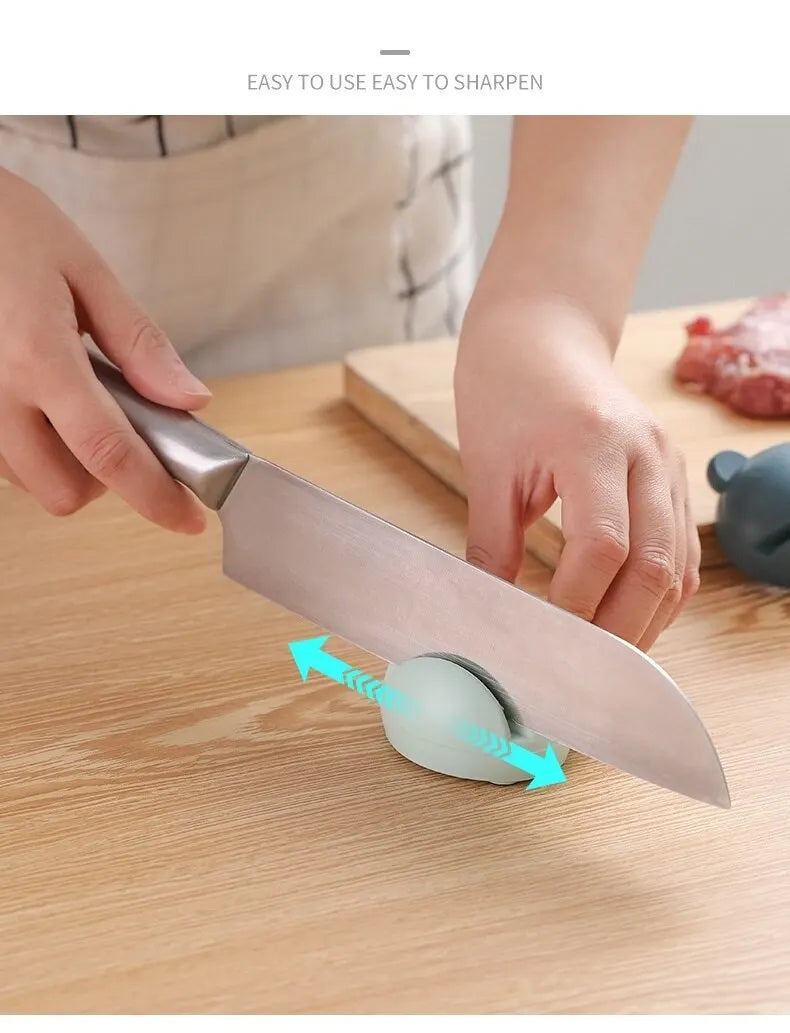 Kitchen Household Sharpener Kitchen Knife Blade Outdoor Mini Portable Multifunction Sharpening Stone Cartoon Ear Frog Shaped
