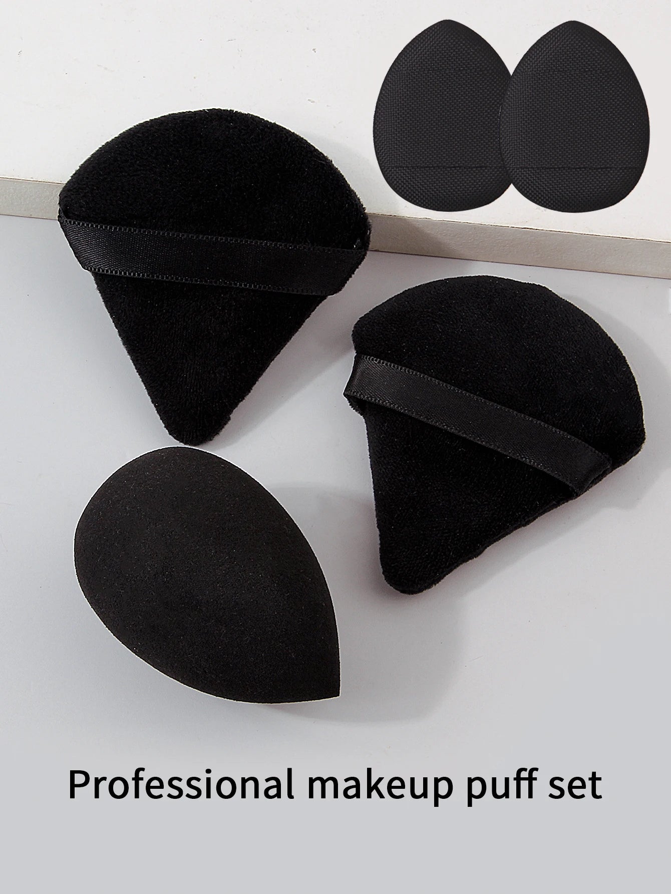 27PCS 14 makeup brush set +12pcs Beauty Egg Triangle mini powder puff, brush, eyebrow razor set +1pcs waterproof storage bag