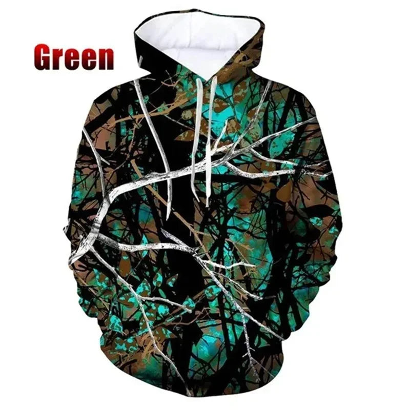 Deer Huntering Camouflage Hoodie Men Autumn 3D Printed Natural Camo Hoodies  Harajuku Fashion Womens Clothing y2k Pullover Hoody