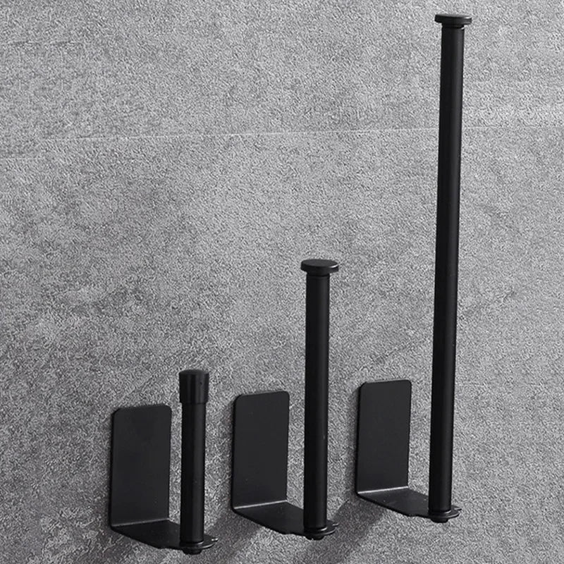 Stainless Steel Paper Towel Holder Self Adhesive Kitchen Roll Paper Holder No Punching Kitchen Bathroom Lengthen Storage Rack