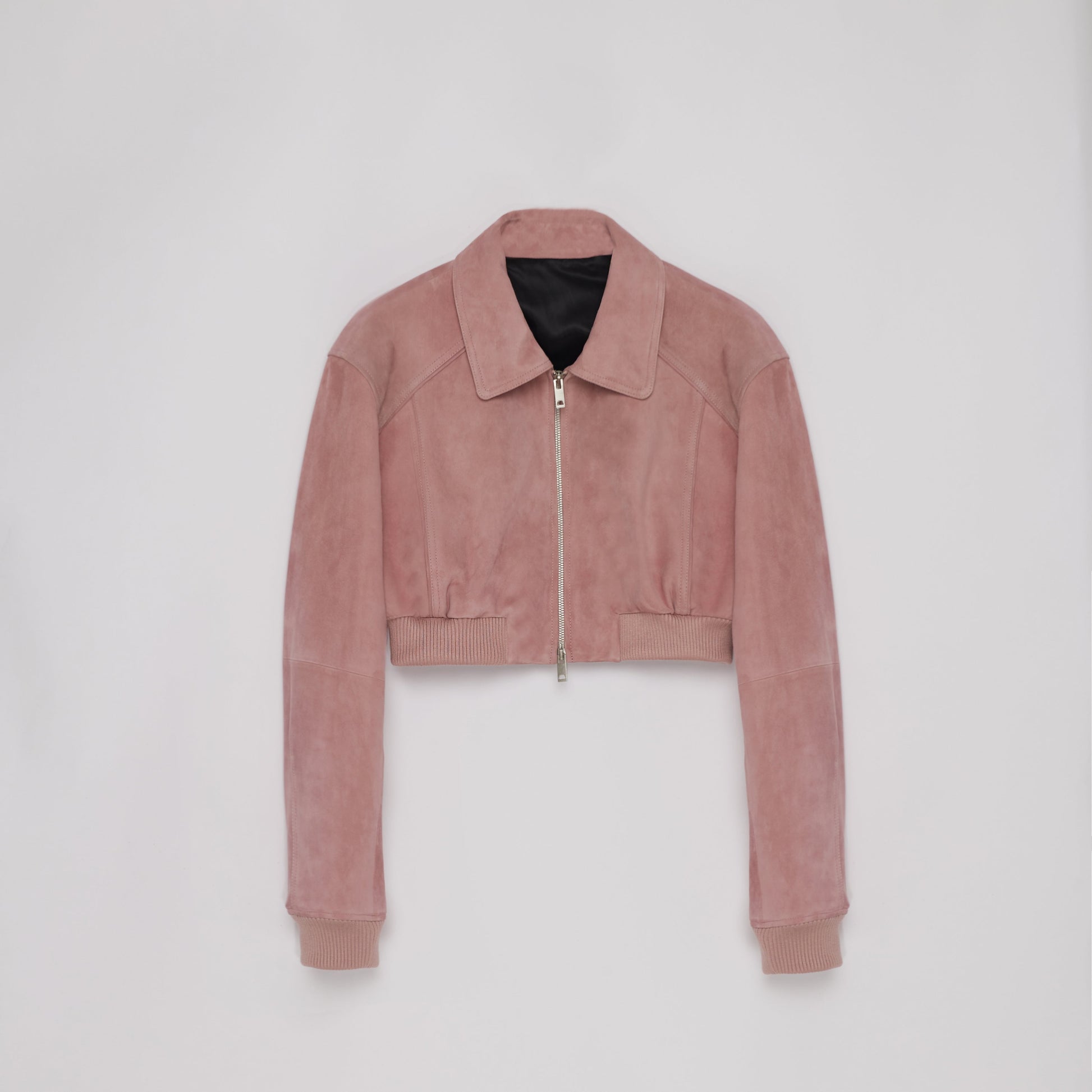 Retro  Classic Stand Up Sheep Leather Short Jacket "Witch Game"-5