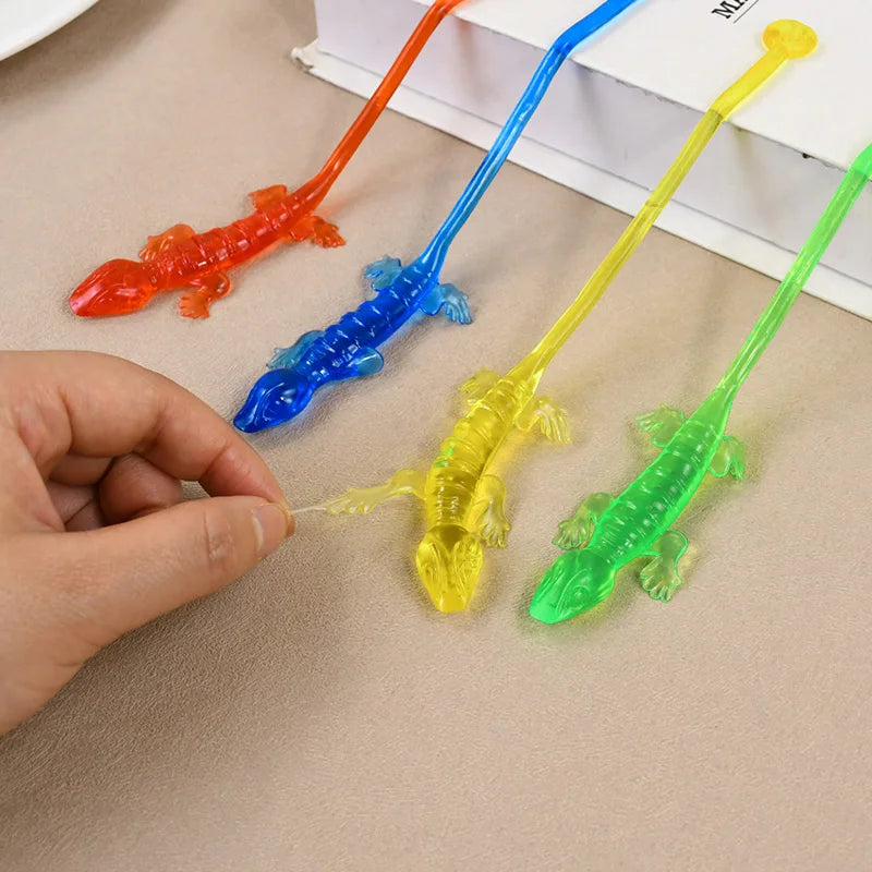 10/20/30Pcs Sticky Climbing Lizard Kids Birthday Party Favors Goodie Filler Pinata Toys School Prizes Halloween Christmas Gift