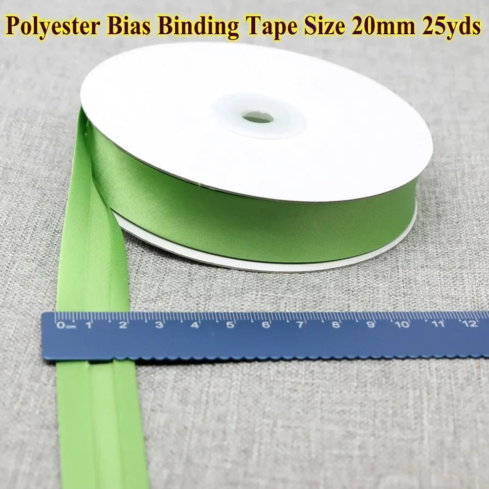 Polyester Satin Bias Binding Tape,bias Binding Size:20mm,3/4" *25yds,fold Tape for DIY Sewing Garment Accessories