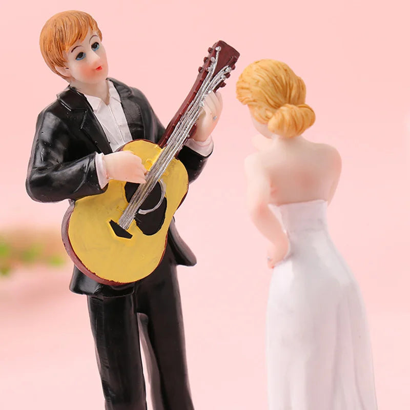 New Cake Toppers Dolls Bride and Groom Figurines Funny Wedding Cake Toppers Stand Topper Decoration Supplies Marry Figurine