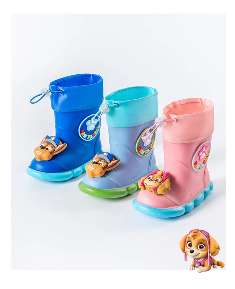 PAW Patrol Children Rain Boots Baby Boys Girl EVA Non-slip Outdoor Cartoon Dogs RainFashion Toddler Kids Outdoor Waterproo boots