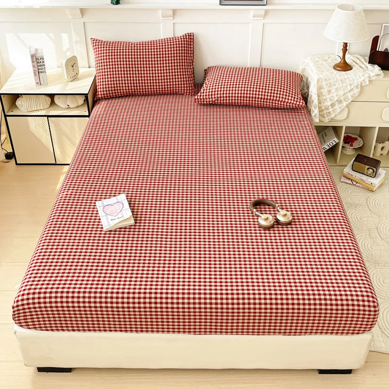 Pure Cotton Fitted Sheet Adults Kids Room Bedsheets Single/Twin/Queen/King Size Bed Cover простынь Soft Mattress Protector