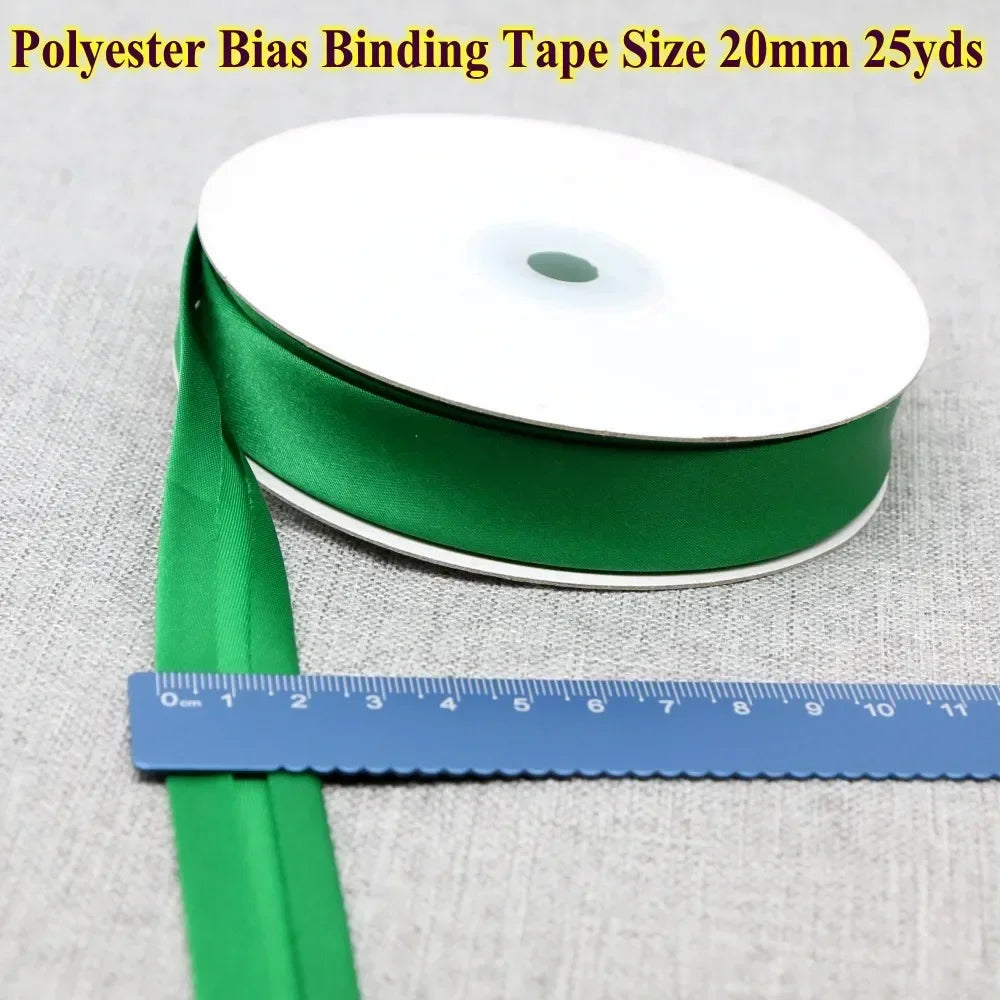 Polyester Satin Bias Binding Tape,bias Binding Size:20mm,3/4" *25yds,fold Tape for DIY Sewing Garment Accessories