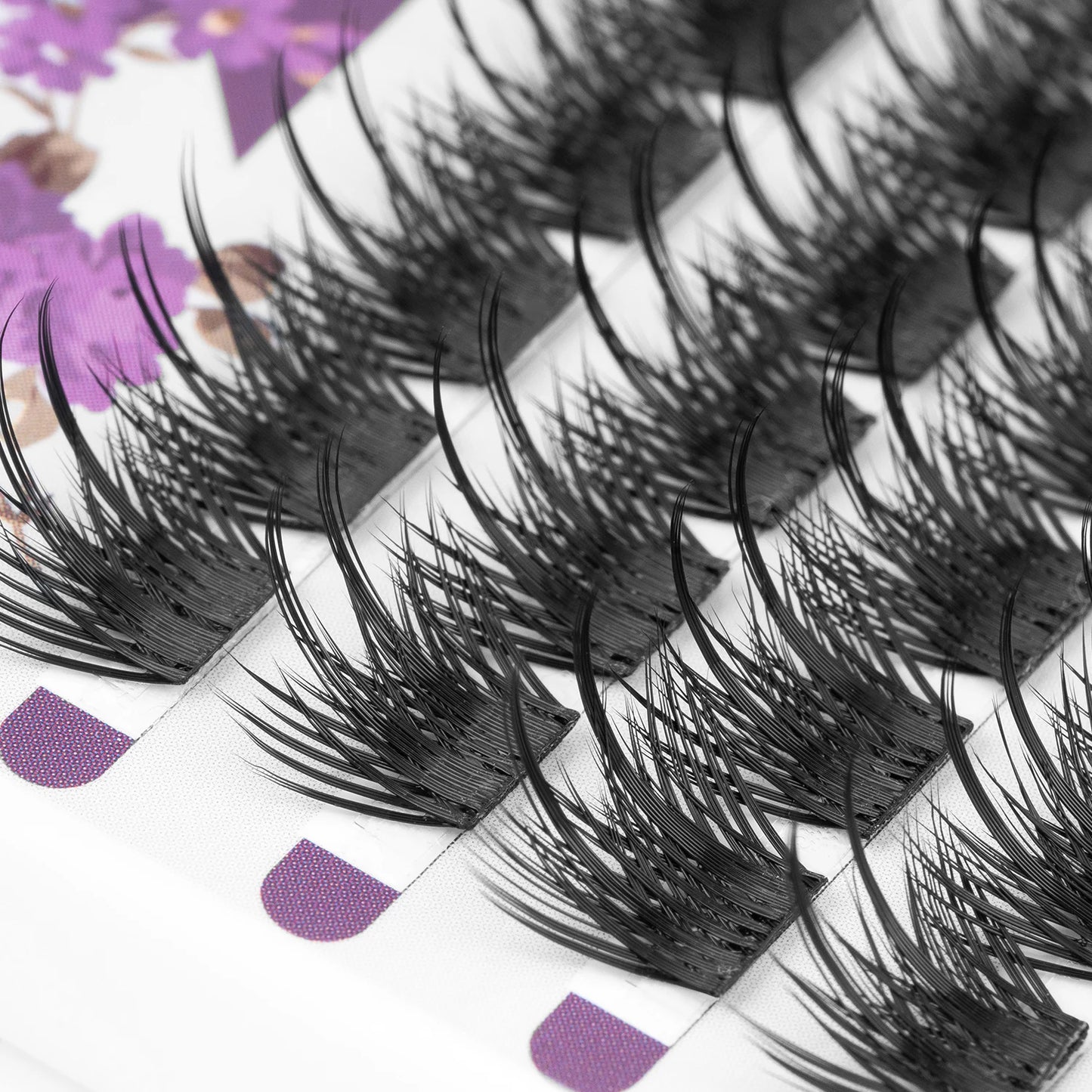 ETVITE DIY Clusters Eyelash Extension Dovetail Segmented Lashes 48 Volume Natural Segmented Eyelashes Bundles