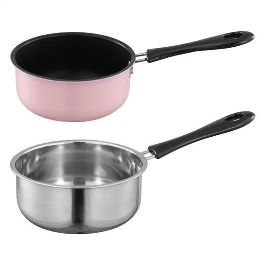 Small Saucepan Mini Soup Pot Cookware with Long Handle for RV Travel