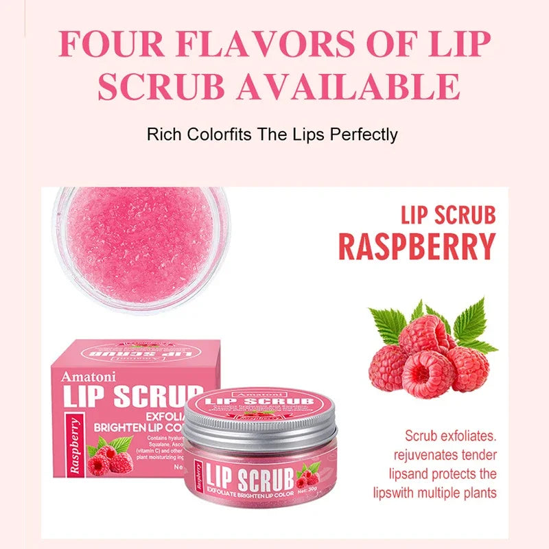 Dual Effect Lips Scrub Mask Fruit Flavor Lip Scrub Moisturizing Nourishing Exfoliating Dead Skin Makeup Reduce Lips Fine Lines
