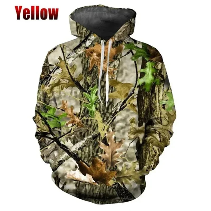 Deer Huntering Camouflage Hoodie Men Autumn 3D Printed Natural Camo Hoodies  Harajuku Fashion Womens Clothing y2k Pullover Hoody