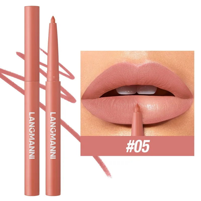 12-color Matte Lip Liner Waterproof Plumping Stain Lipstick Natural Nude Pink Lip Liner Professional Outline Lips Contour Makeup