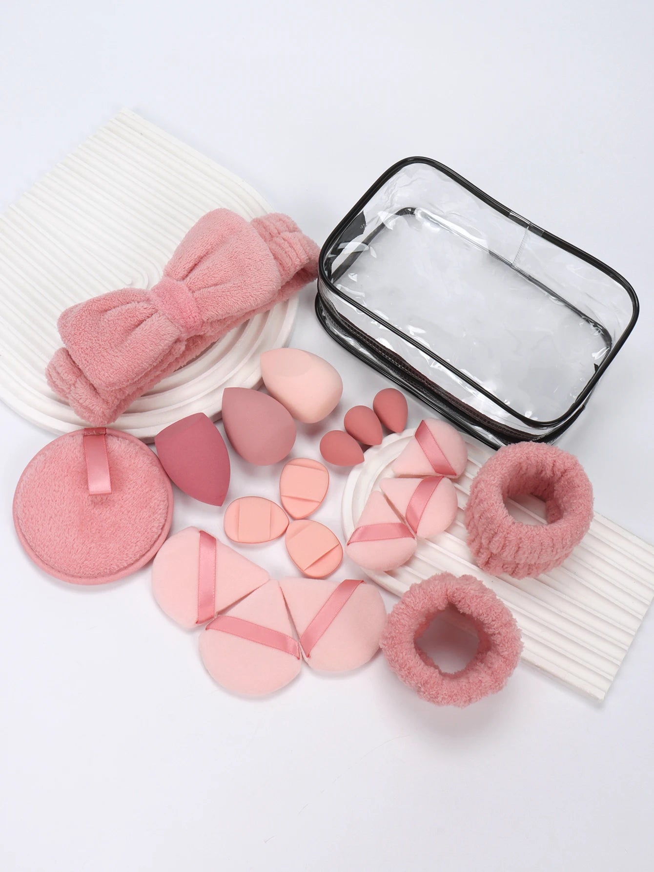 Mountain Raspberry 15-16-19-20 Pieces Set, Multi-Functional Makeup Tool, Which Becomes Larger When Exposed to Water, Dry and Wet