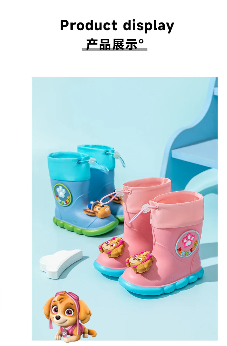 PAW Patrol Children Rain Boots Baby Boys Girl EVA Non-slip Outdoor Cartoon Dogs RainFashion Toddler Kids Outdoor Waterproo boots