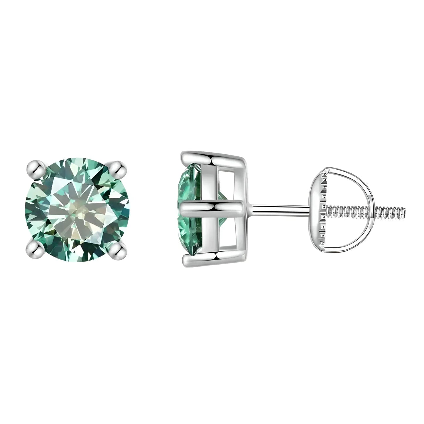 Breathtaking Moissanite Heart Stud Earrings | 925 Sterling Silver