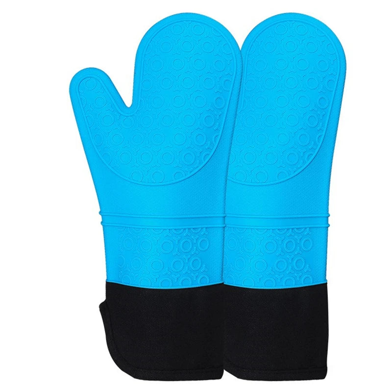 1pc Insulated Oven Gloves Silicone Heat-proof Gloves Oven Mitts Microwave Oven Baking Tools Household Kitchen Bar Bakeware