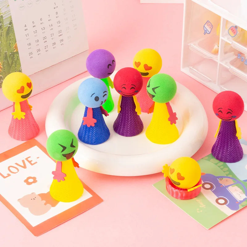 20Pcs  Vibrant EVA Jumping Doll Spring Toys for Kids Birthday Party Favors Guest Gifts School Prize Goodie Bag Pinata Fillers