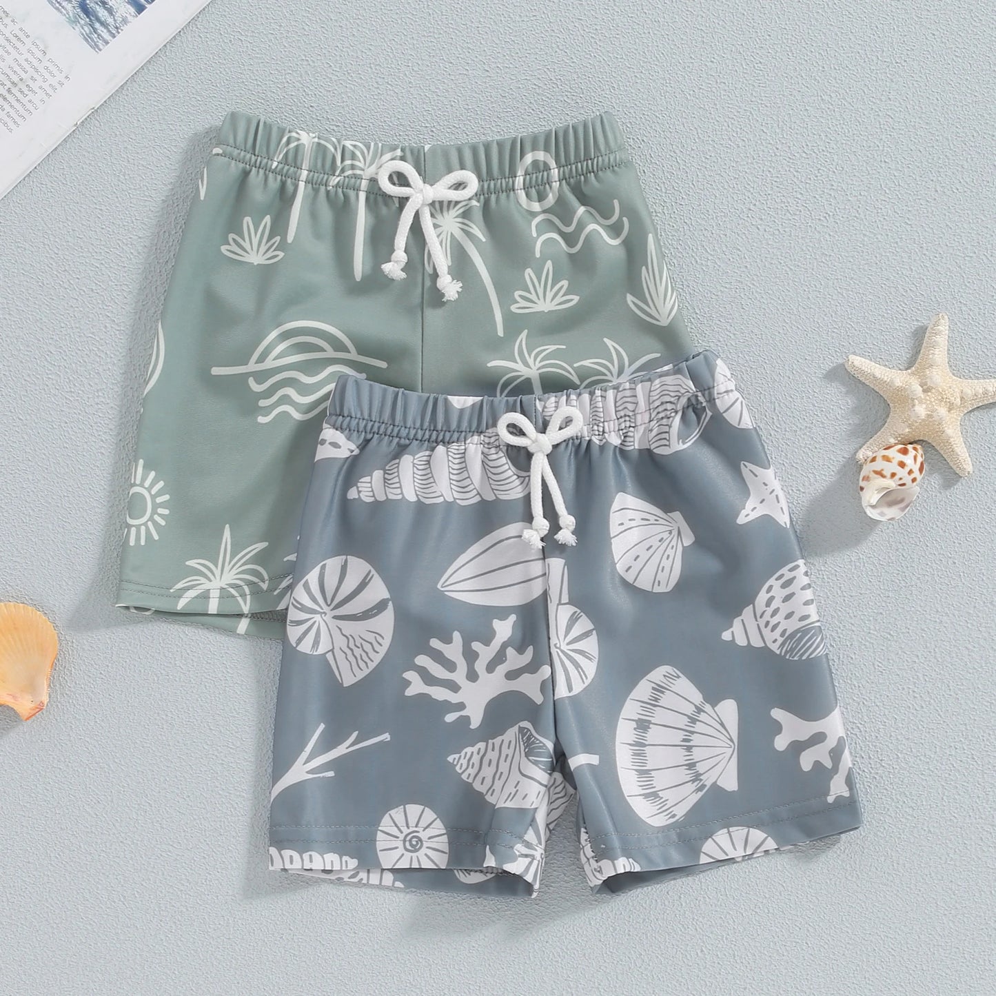 Citgeett Summer Kids Toddler Boys Swimwear Print Elastic Waist Swim Shorts Bathing Suit Swimsuit Swimwear Clothes