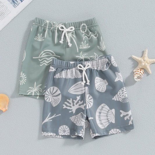 Citgeett Summer Kids Toddler Boys Swimwear Print Elastic Waist Swim Shorts Bathing Suit Swimsuit Swimwear Clothes
