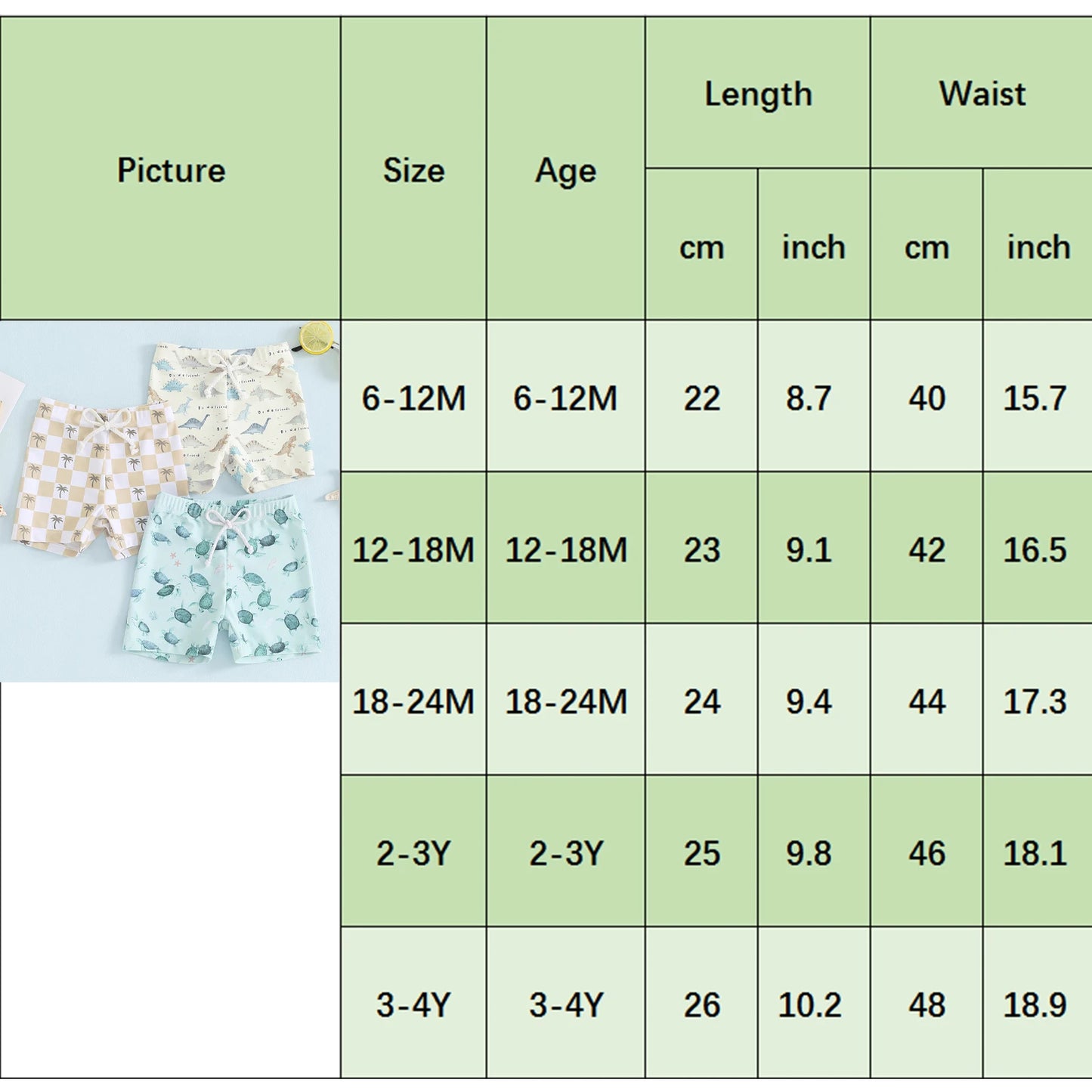 Summer Toddler Boys Swim Trunks Bathing Suit Dinosaur/Plaid/Turtle Print Elastic Drawstring Board Shorts Swimwear  Beach Shorts