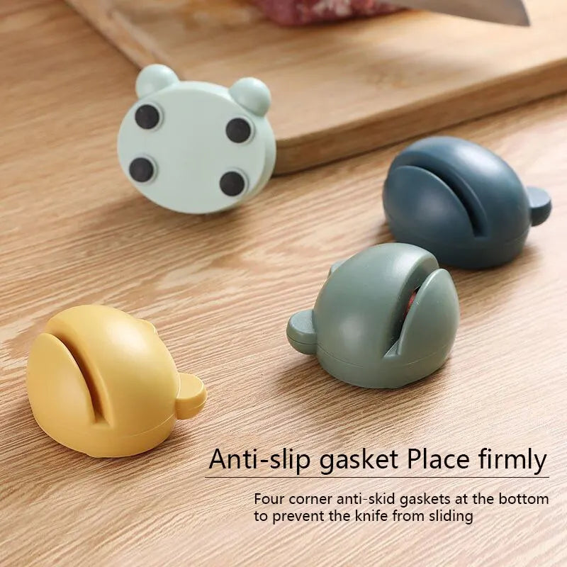 Kitchen Household Sharpener Kitchen Knife Blade Outdoor Mini Portable Multifunction Sharpening Stone Cartoon Ear Frog Shaped