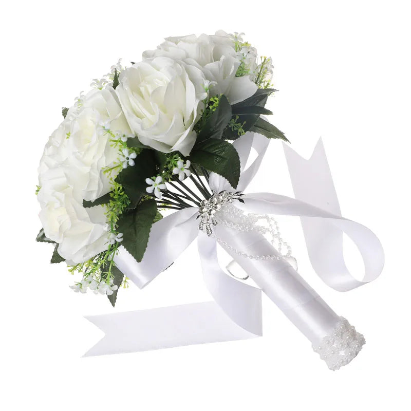Wedding Romantic Bouquet Love Crystal pendant Hand Bouquet Bride for Wedding Decoration Valentine's Day Confession Party Church