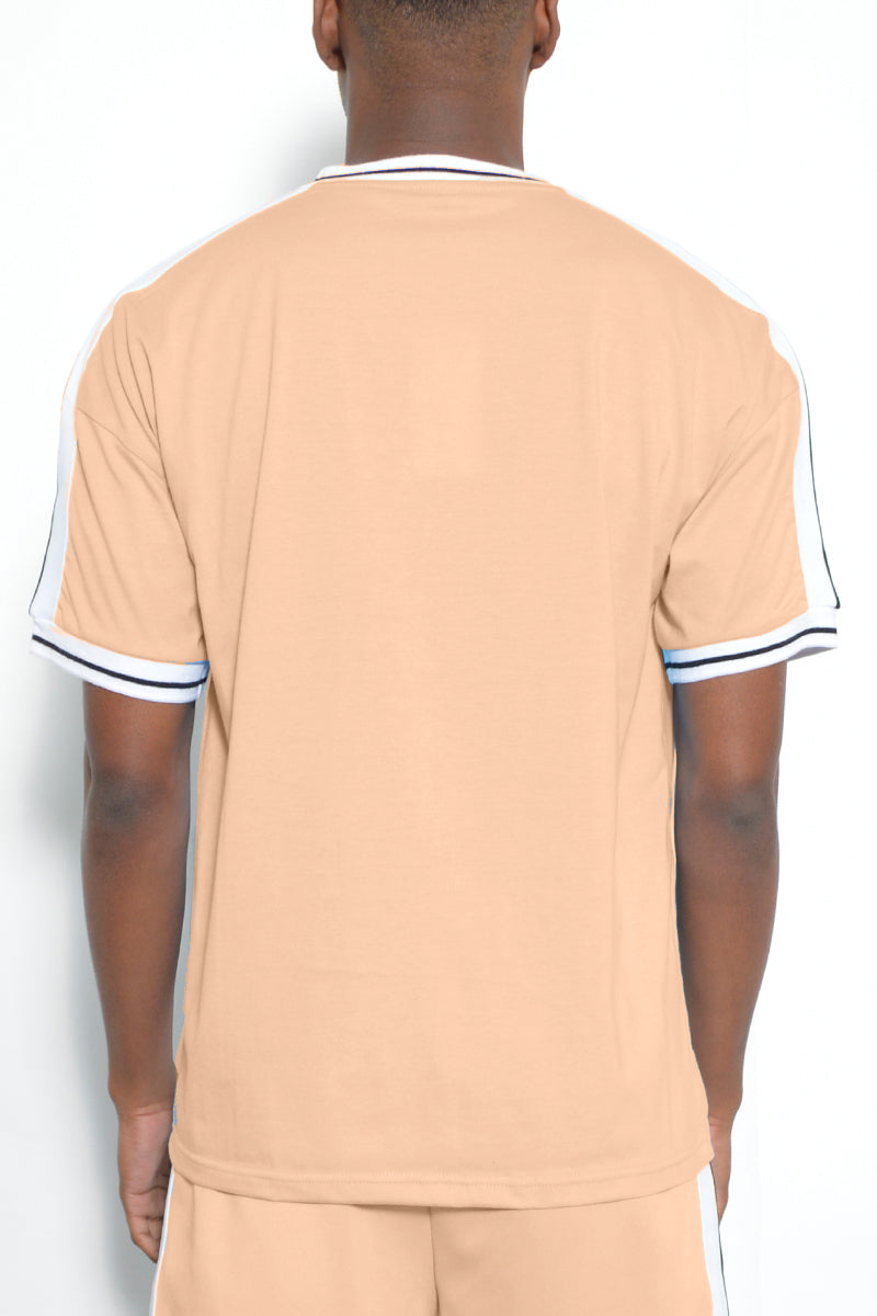 Solid Side Stripe TShirt-3