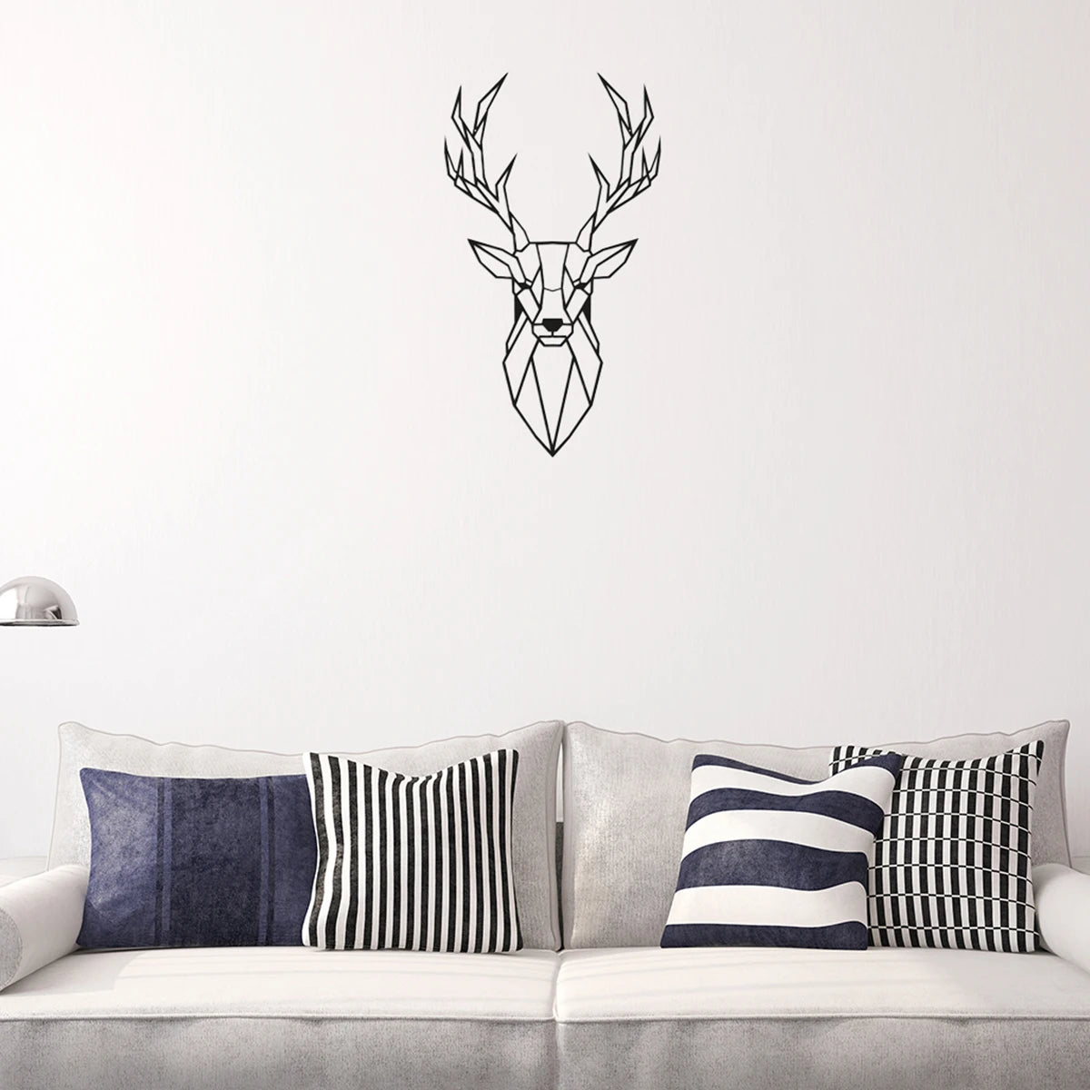 Deer head animal metal wall decorations iron wall sculpture home hanging decorations for living room office